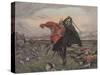 The Battle Between King Arthur and Sir Mordred-William Hatherell-Stretched Canvas