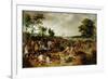 The Battle Between Officers Breaute and Gerard Abrahamsz Called Lekkerbeetje at Vught-Sebastian Vrancx-Framed Giclee Print