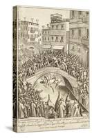 The Battle Between Residents of Castellana and Nicolotta for the Conquest of a Bridge in Venice-Giacomo Franco-Stretched Canvas