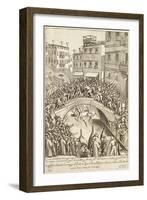 The Battle Between Residents of Castellana and Nicolotta for the Conquest of a Bridge in Venice-Giacomo Franco-Framed Giclee Print