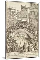 The Battle Between Residents of Castellana and Nicolotta for the Conquest of a Bridge in Venice-Giacomo Franco-Mounted Giclee Print