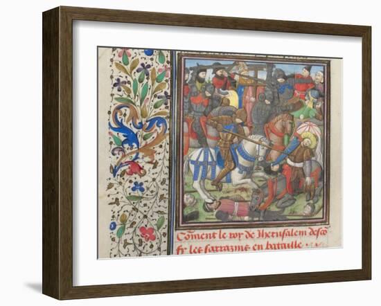 The Battle Between the Crusaders and Saracens, 1460s-null-Framed Giclee Print