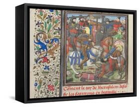 The Battle Between the Crusaders and Saracens, 1460s-null-Framed Stretched Canvas