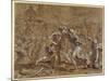 The Battle Between the Romans and the Sabines-Annibale Carracci-Mounted Giclee Print