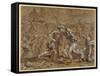 The Battle Between the Romans and the Sabines-Annibale Carracci-Framed Stretched Canvas