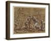 The Battle Between the Romans and the Sabines-Annibale Carracci-Framed Giclee Print