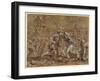 The Battle Between the Romans and the Sabines-Annibale Carracci-Framed Giclee Print