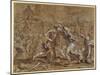 The Battle Between the Romans and the Sabines-Annibale Carracci-Mounted Giclee Print