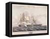 The Battle Between the Uss Constitution and the Hms Guerriere-Thomas Birch-Framed Stretched Canvas