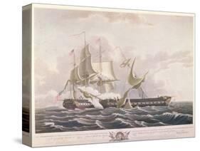 The Battle Between the Uss Constitution and the Hms Guerriere-Thomas Birch-Stretched Canvas