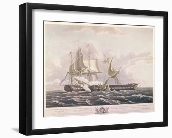 The Battle Between the Uss Constitution and the Hms Guerriere-Thomas Birch-Framed Giclee Print