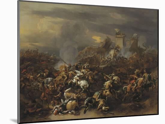 The Battle by Alexander the Great Against the King Porus-Nicolaes Berchem-Mounted Giclee Print