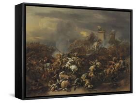 The Battle by Alexander the Great Against the King Porus-Nicolaes Berchem-Framed Stretched Canvas