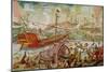 The Battle of Actium, 2nd September 31 BC, 1600-Antonio Vassilacchi-Mounted Giclee Print