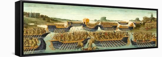 The Battle of Actium, c.1475-1480-Neroccio Di Landi-Framed Stretched Canvas