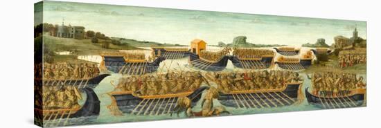 The Battle of Actium, c.1475-1480-Neroccio Di Landi-Stretched Canvas