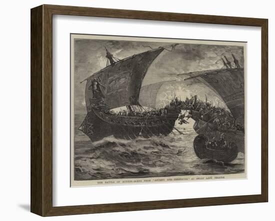 The Battle of Actium, Scene from Antony and Cleopatra at Drury Lane Theatre-null-Framed Giclee Print