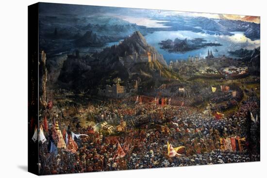 The Battle of Alexander at Issus. Oil Painting by the German Artist Albrecht Altdorfer-Albrecht Altdorfer-Stretched Canvas