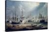 THE BATTLE OF ALGECIRAS ON JULY 5, 1801 - XIX CENTURY. Author: MOREL LEON-LEON MOREL-Stretched Canvas