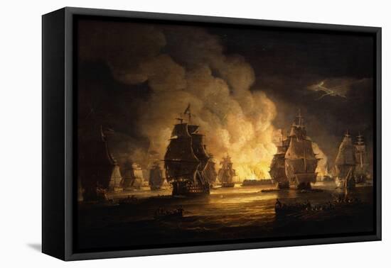 The Battle of Algiers: the Bombardment, 1824-Thomas Luny-Framed Stretched Canvas