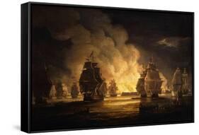 The Battle of Algiers: the Bombardment, 1824-Thomas Luny-Framed Stretched Canvas