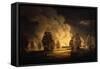The Battle of Algiers: The Bombardment-Thomas Luny-Framed Stretched Canvas