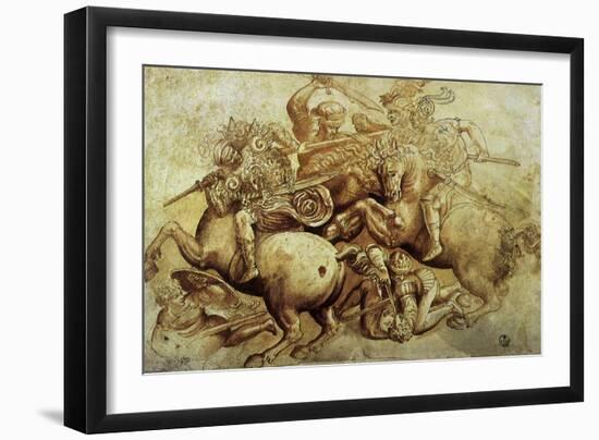 The Battle of Anghiari, 1500-Leonardo da Vinci-Framed Giclee Print