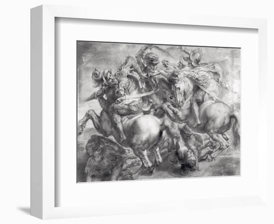 The Battle of Anghiari after Leonardo Da Vinci (1452-1519)-Peter Paul Rubens-Framed Premium Giclee Print