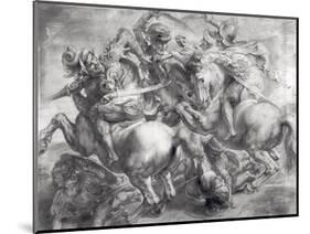 The Battle of Anghiari after Leonardo Da Vinci (1452-1519)-Peter Paul Rubens-Mounted Premium Giclee Print