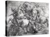 The Battle of Anghiari after Leonardo Da Vinci (1452-1519)-Peter Paul Rubens-Stretched Canvas