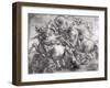 The Battle of Anghiari after Leonardo Da Vinci (1452-1519)-Peter Paul Rubens-Framed Giclee Print