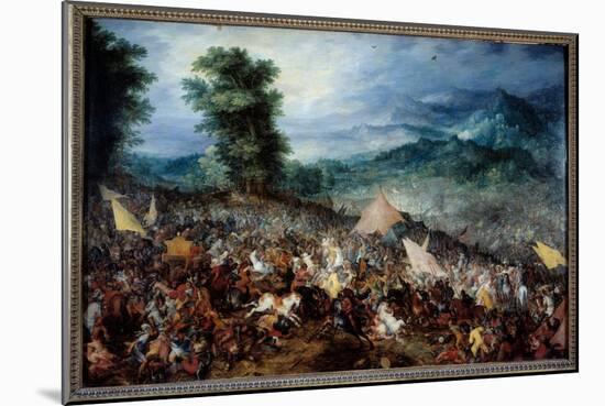 The Battle of Arbels (Or Issos) Alexander the Great (356-323 Bc) and His Army during the Battle of-Jan the Elder Brueghel-Mounted Giclee Print