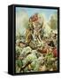 The Battle of Arcot-C.l. Doughty-Framed Stretched Canvas