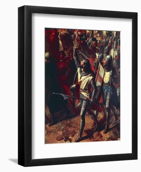 The Battle of Ascalon Between Godfrey of Bouillon and Al Afdal's Egyptians-Charles-Philippe Lariviere-Framed Giclee Print