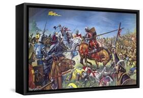 The Battle of Bannockburn-Mike White-Framed Stretched Canvas