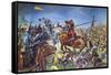 The Battle of Bannockburn-Mike White-Framed Stretched Canvas