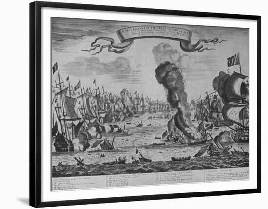 'The Battle of Barfleur', c1695, (1924)-Isaac Sailmaker-Framed Premium Giclee Print