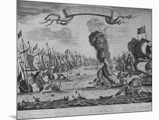 'The Battle of Barfleur', c1695, (1924)-Isaac Sailmaker-Mounted Giclee Print