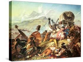 The Battle of Blauwkrantz, 1838-Thomas Baines-Stretched Canvas