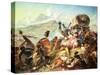 The Battle of Blauwkrantz, 1838-Thomas Baines-Stretched Canvas