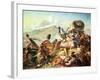 The Battle of Blauwkrantz, 1838-Thomas Baines-Framed Giclee Print