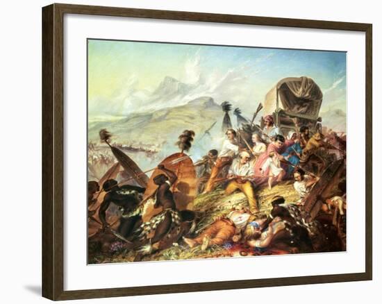 The Battle of Blauwkrantz, 1838-Thomas Baines-Framed Giclee Print