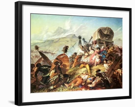 The Battle of Blauwkrantz, 1838-Thomas Baines-Framed Giclee Print