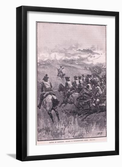 The Battle of Blenheim: Charge by Marlborough's Horse-Henry Marriott Paget-Framed Giclee Print