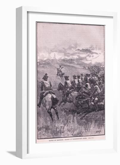 The Battle of Blenheim: Charge by Marlborough's Horse-Henry Marriott Paget-Framed Giclee Print