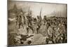 The Battle of Blenheim: Storming the Village-Richard Caton Woodville II-Mounted Giclee Print