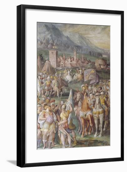The Battle of Borgo San Donnino Against Azzo Visconti in 1325, Circa 1570-null-Framed Giclee Print