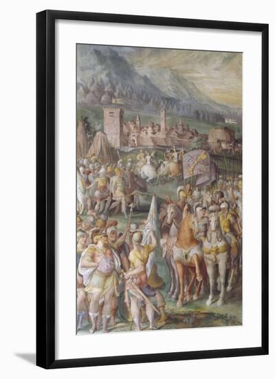 The Battle of Borgo San Donnino Against Azzo Visconti in 1325, Circa 1570-null-Framed Giclee Print