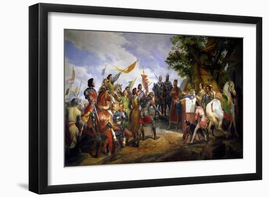 The Battle of Bouvines, 27th July 1214, 1827-Horace Vernet-Framed Premium Giclee Print