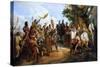 The Battle of Bouvines on 27 July 1214-Horace Vernet-Stretched Canvas